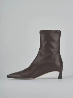 Outlet Stivaletti tacco 5cm pelle testa Donna Stivaletti Tacco Alto