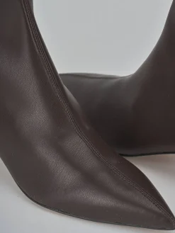 Outlet Stivaletti tacco 5cm pelle testa Donna Stivaletti Tacco Alto