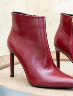 Outlet Stivaletti tacco 11cm pelle sostenibile Donna Stivaletti Tacco Alto