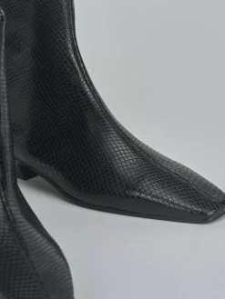 Hot Stivaletti tacco 3cm pitone Donna Stivaletti Tacco Basso