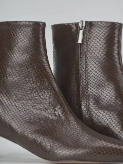 Stivaletti tacco 5cm pitone testa Donna Stivaletti Tacco Alto