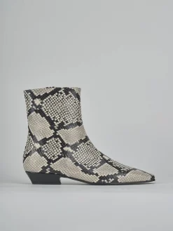 New Stivaletti tacco 3cm pitone Donna Stivaletti Tacco Basso