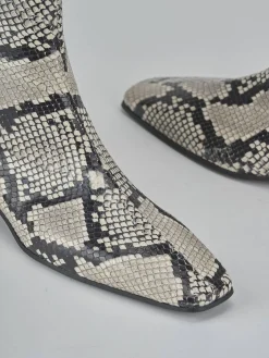 New Stivaletti tacco 3cm pitone Donna Stivaletti Tacco Basso