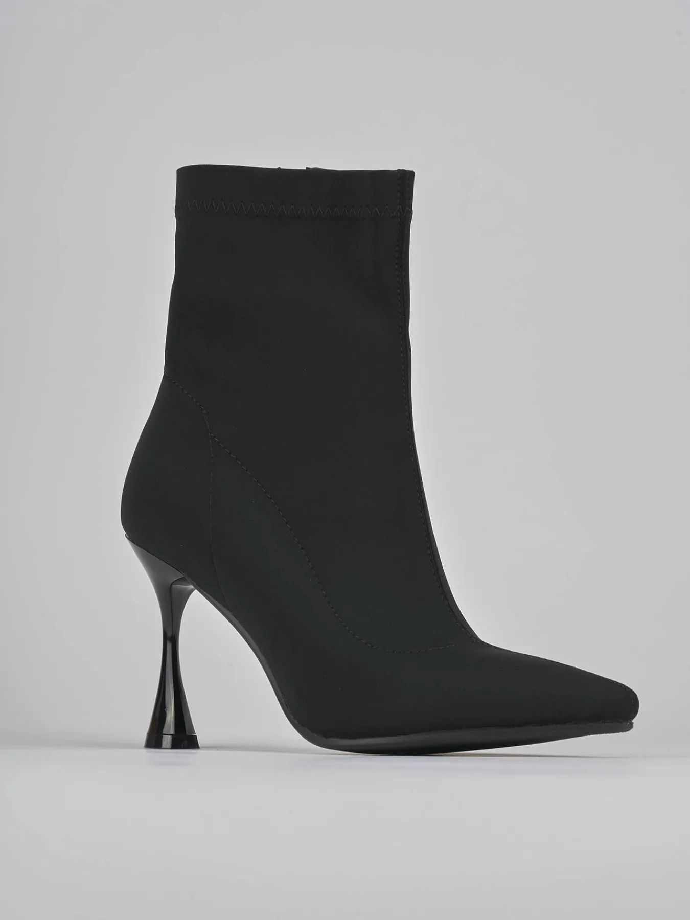 Stivaletti tacco 7cm tessuto Donna Stivaletti Tacco Alto