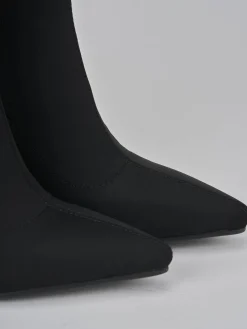 Stivaletti tacco 7cm tessuto Donna Stivaletti Tacco Alto