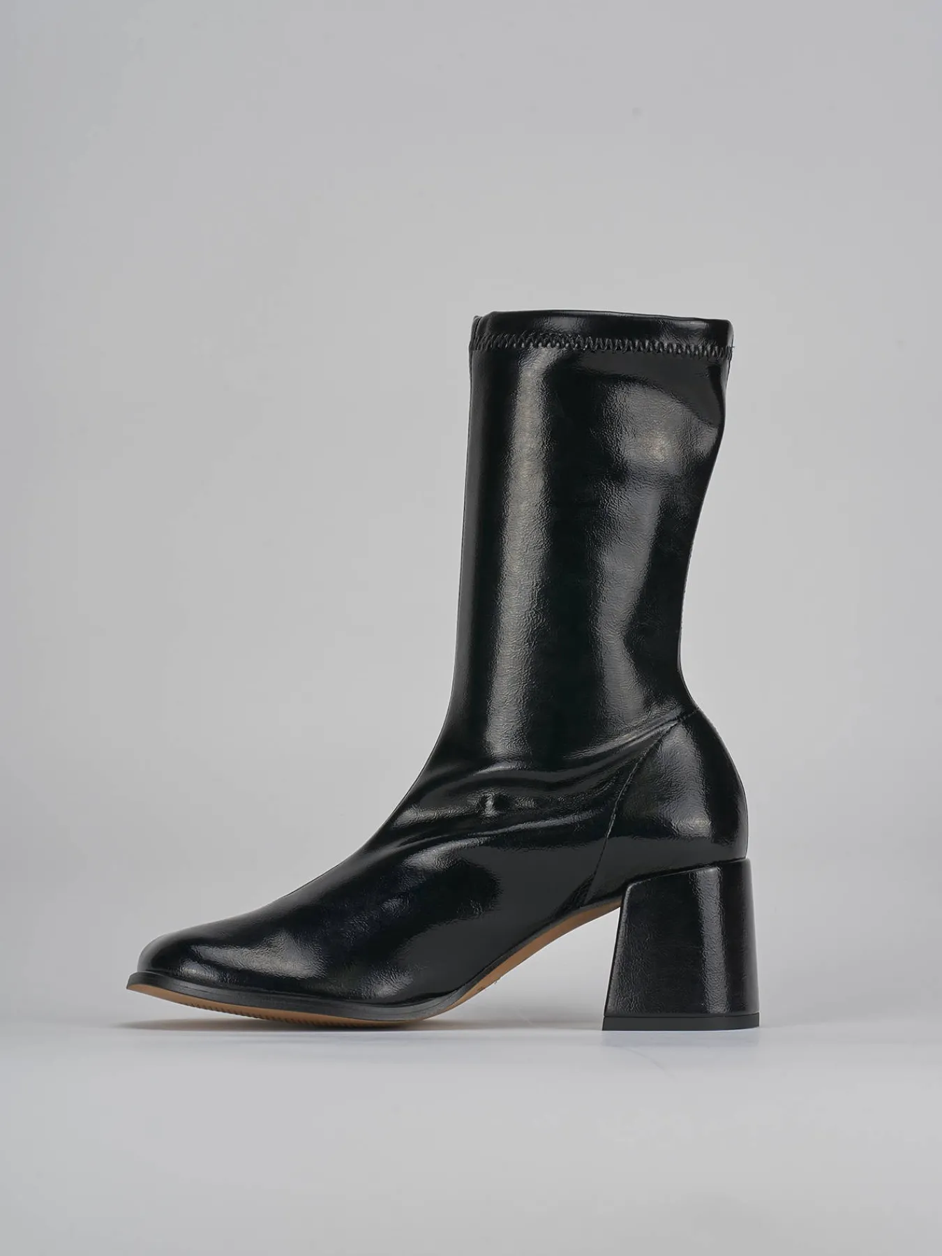 Stivaletti tacco 7cm vernice Donna Stivaletti Tacco Alto