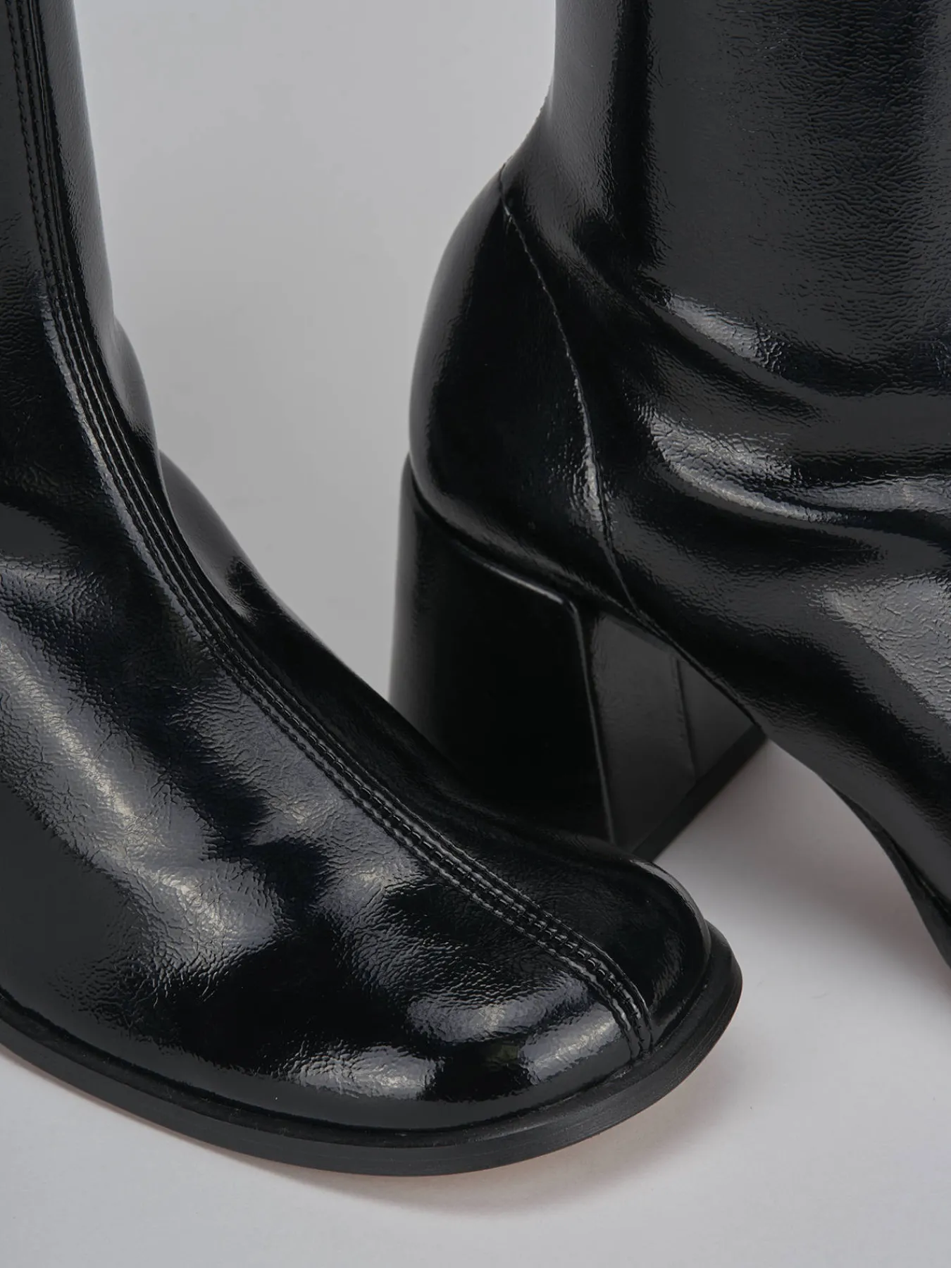 Stivaletti tacco 7cm vernice Donna Stivaletti Tacco Alto