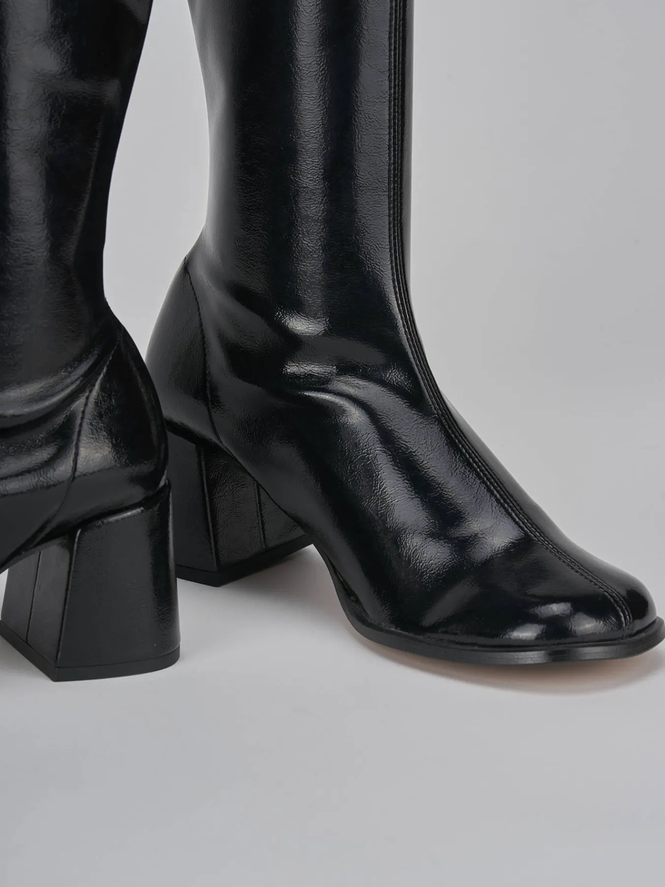 Stivaletti tacco 7cm vernice Donna Stivaletti Tacco Alto