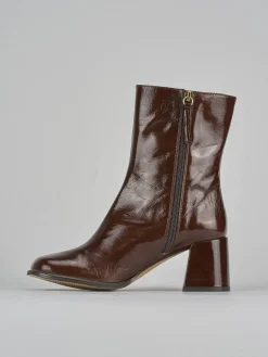 Clearance Stivaletti tacco 5cm vernice testa Donna Stivaletti Tacco Alto