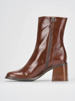 Discount Stivaletti tacco 8cm vernice testa Donna Stivaletti Tacco Alto