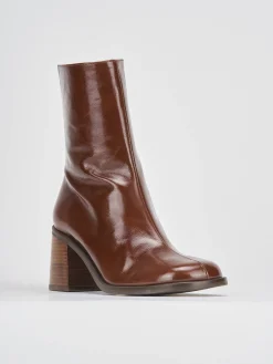 Discount Stivaletti tacco 8cm vernice testa Donna Stivaletti Tacco Alto