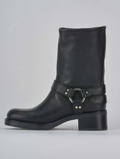 Sale Stivaletto biker tacco 4 cm pelle Donna Stivaletti Tacco Basso