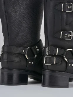 Sale Stivaletto biker tacco 4 cm pelle Donna Stivaletti Tacco Basso