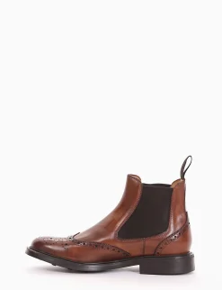 Clearance Stivaletto con tacco 3cm cuoio Uomo Stivaletti