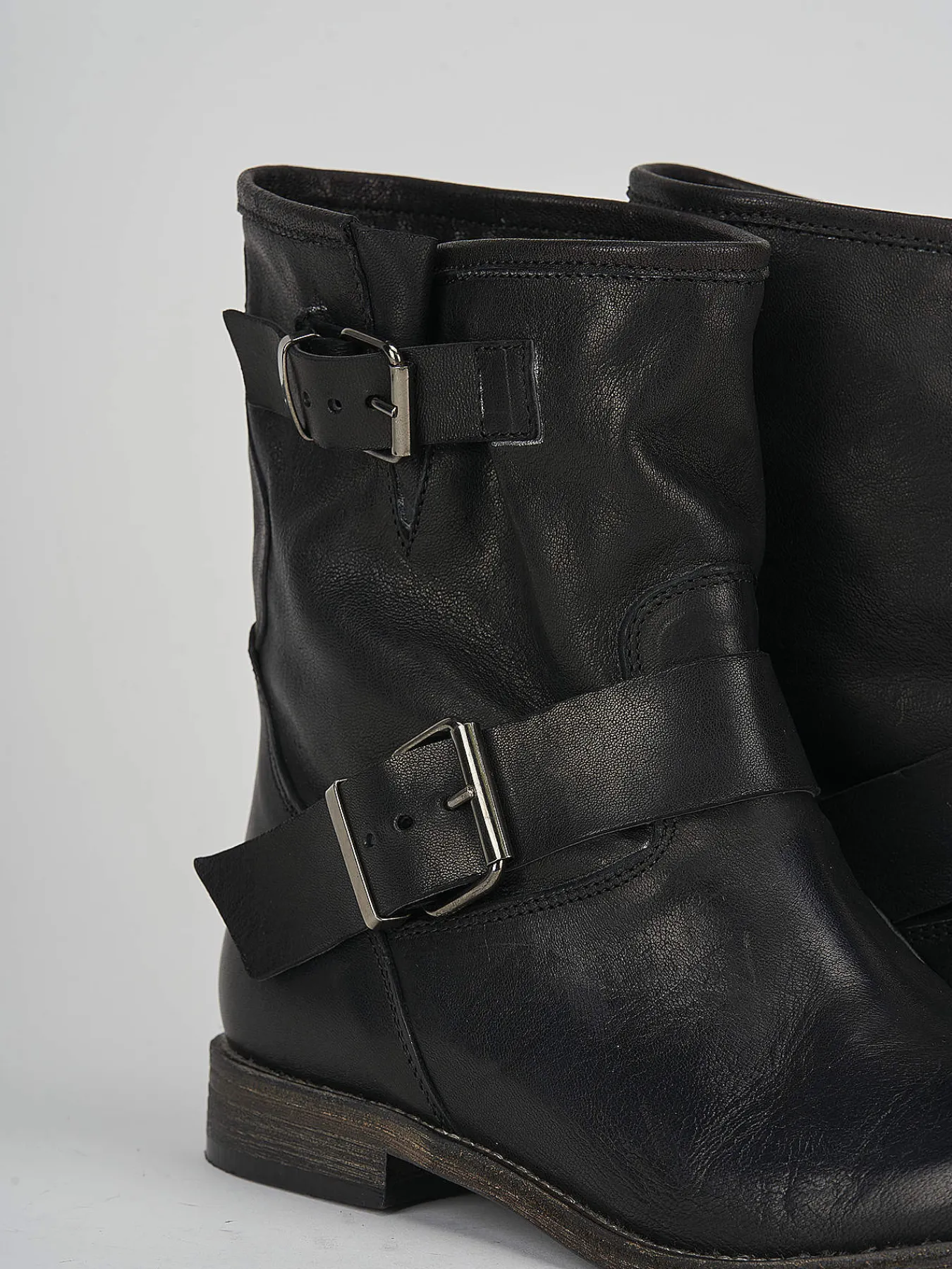 Stivaletto tacco 2 cm pelle Donna Stivaletti Tacco Basso