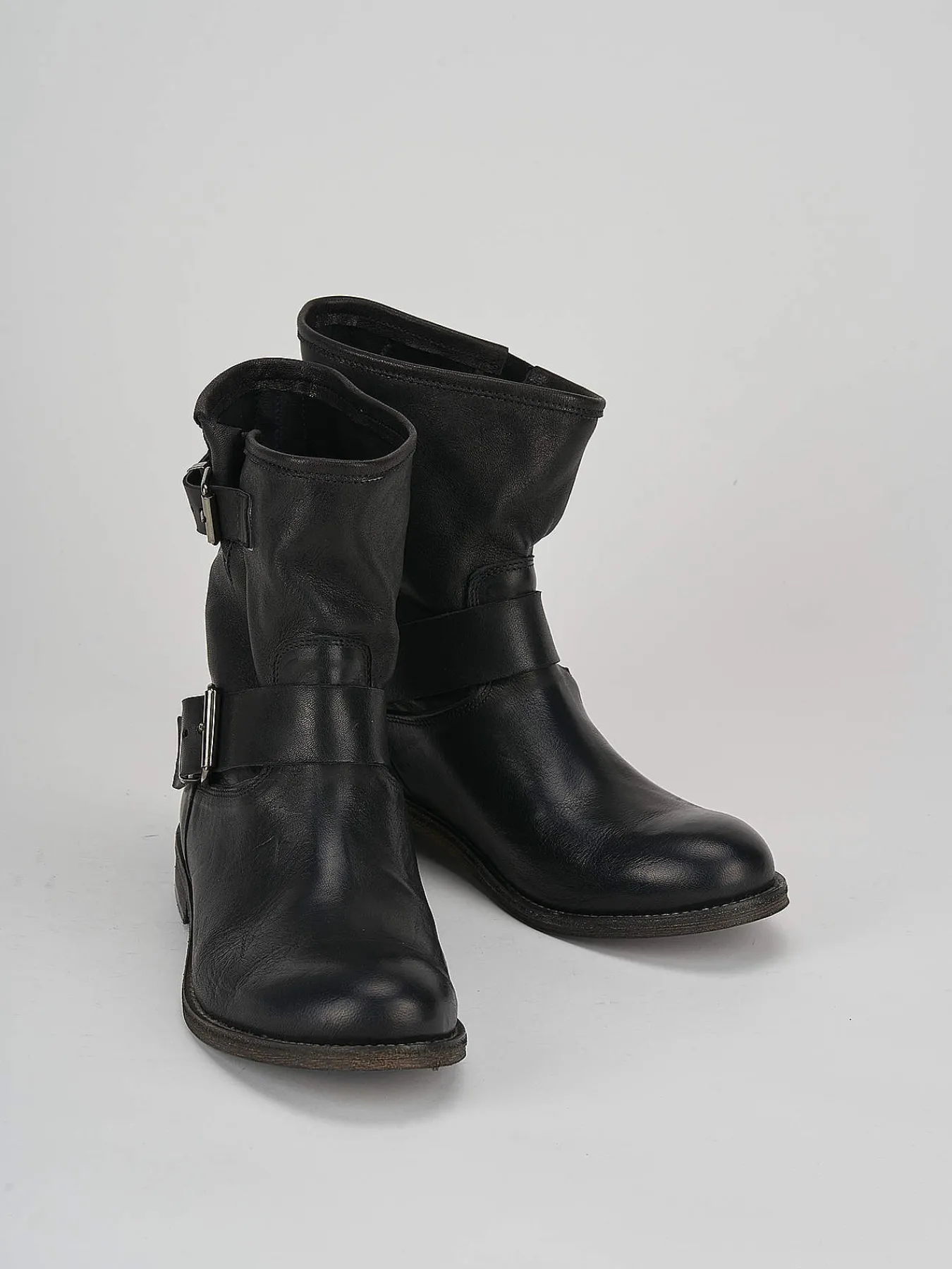 Stivaletto tacco 2 cm pelle Donna Stivaletti Tacco Basso