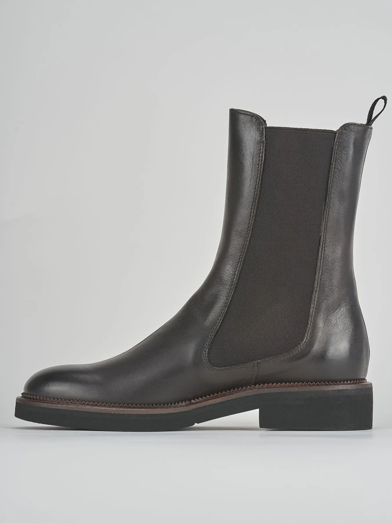 Stivaletto tacco 2 cm testa pelle Donna Stivaletti Tacco Basso