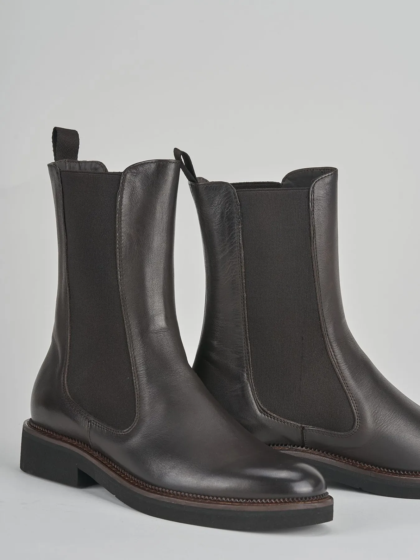 Stivaletto tacco 2 cm testa pelle Donna Stivaletti Tacco Basso