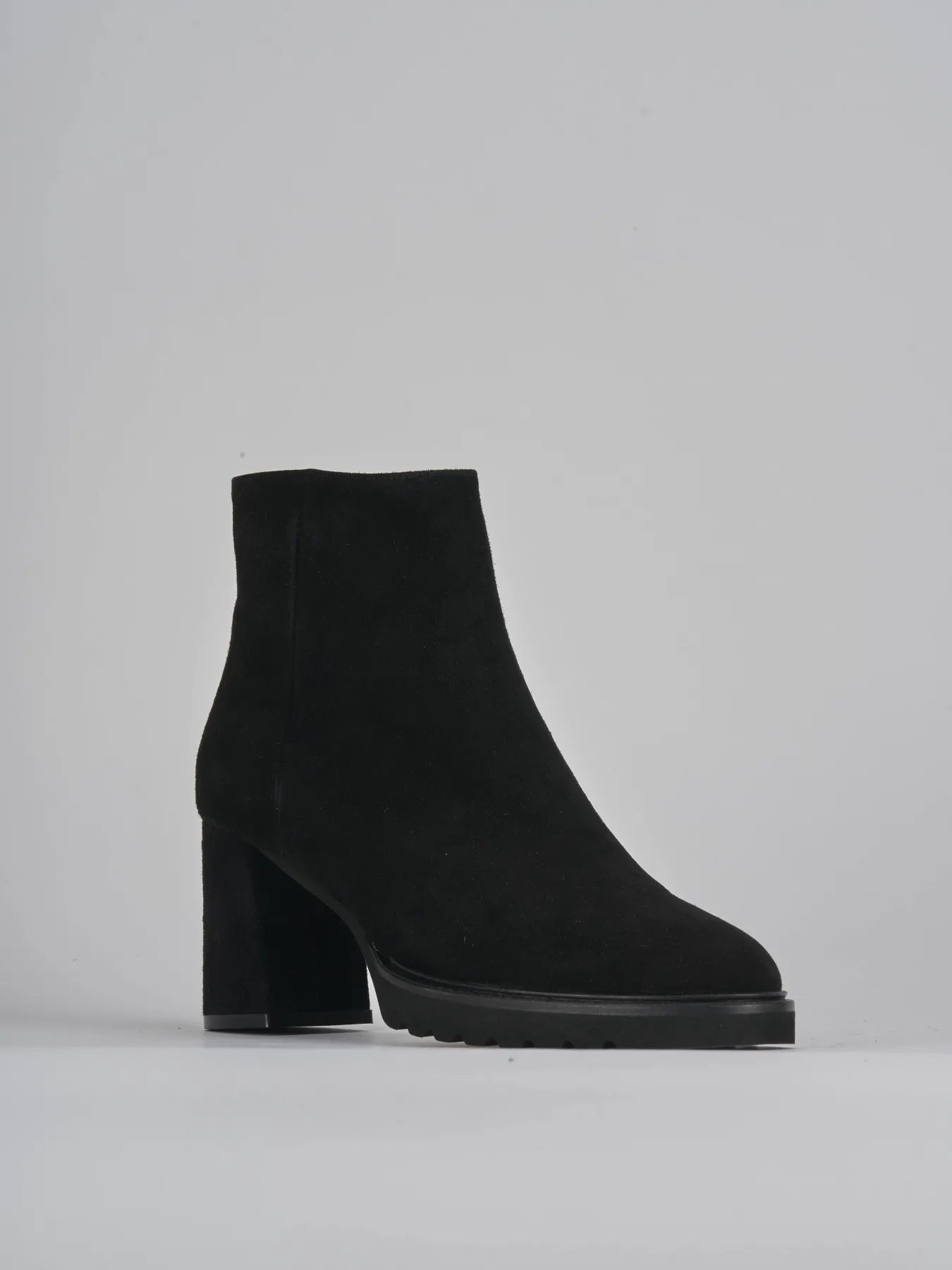 Stivaletto tacco 7 camoscio Donna Stivaletti Tacco Alto