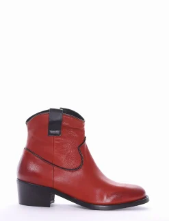 New stivaletto texano tacco 3 cm cuoio Donna Texani