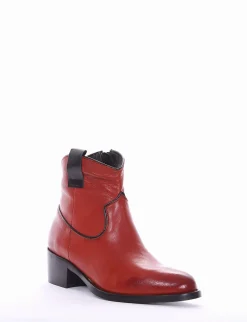 New stivaletto texano tacco 3 cm cuoio Donna Texani