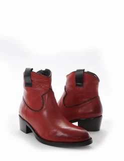 New stivaletto texano tacco 3 cm cuoio Donna Texani