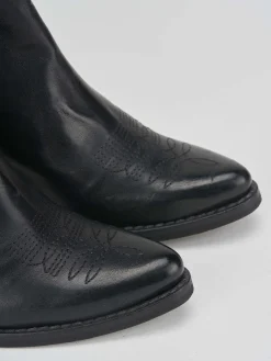 Online Stivaletto texano tacco 6 cm pelle Donna Texani