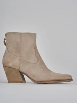 Stivaletto texano tacco 6 cm camoscio Donna Texani|Stivaletti Tacco Alto