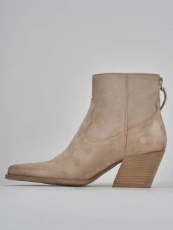 Stivaletto texano tacco 6 cm camoscio Donna Texani|Stivaletti Tacco Alto