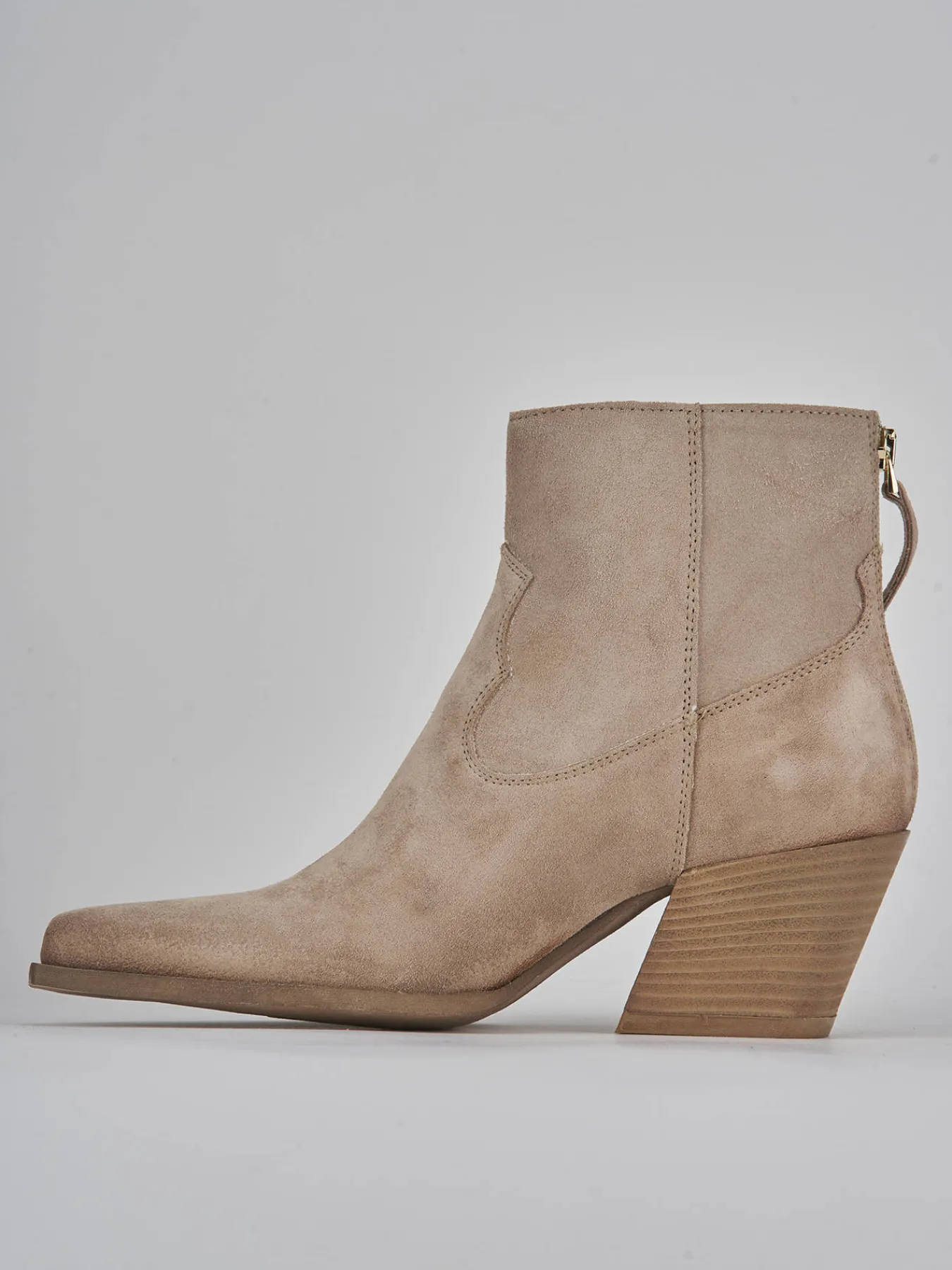 Stivaletto texano tacco 6 cm camoscio Donna Texani|Stivaletti Tacco Alto