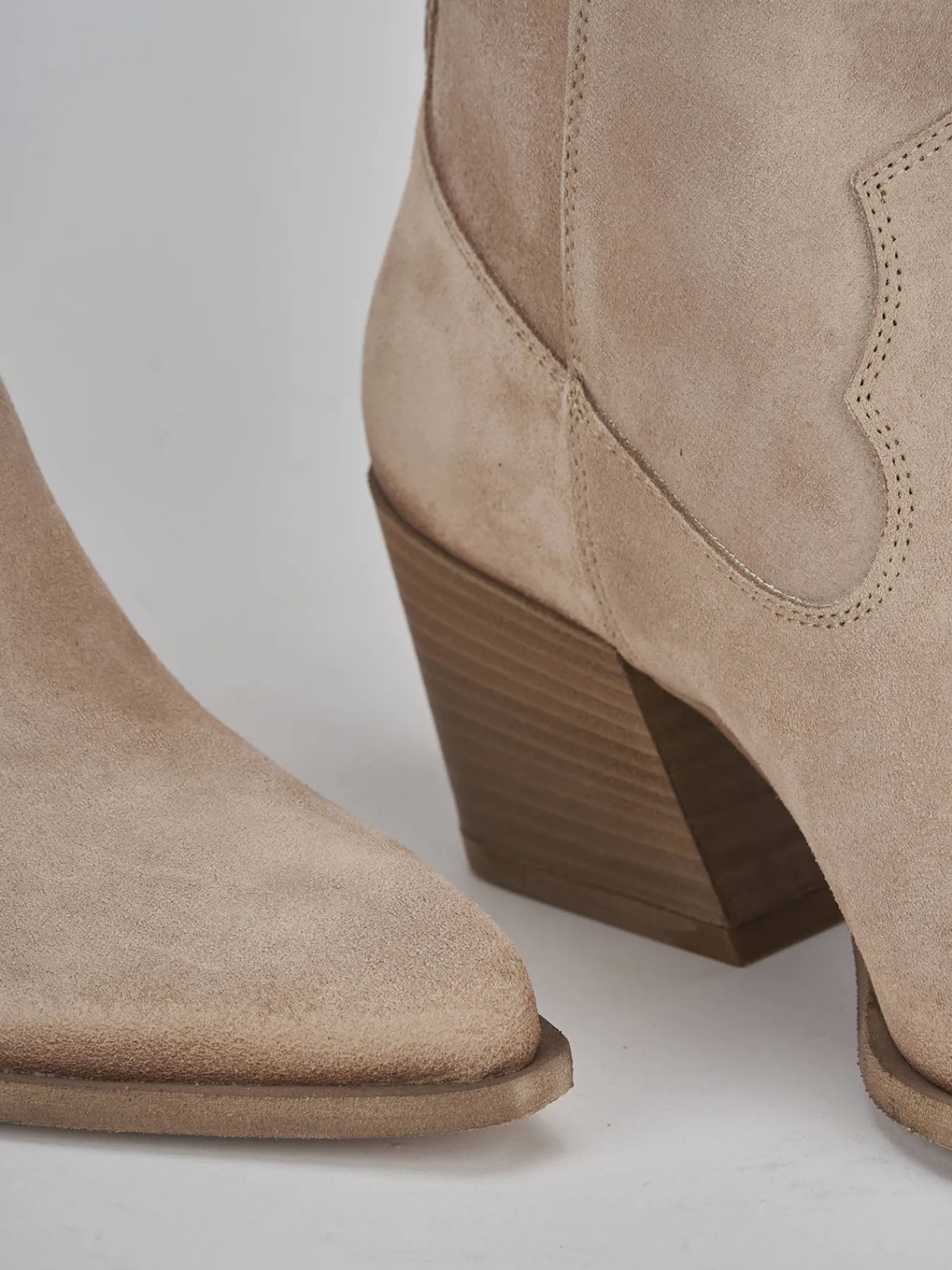 Stivaletto texano tacco 6 cm camoscio Donna Texani|Stivaletti Tacco Alto