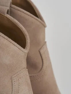 Sale Stivaletto texano tacco 7 cm camoscio Donna Texani