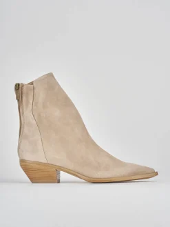 Clearance Stivaletto texano tacco 3 cm camoscio Donna Texani|Stivaletti Tacco Basso