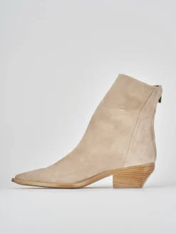 Clearance Stivaletto texano tacco 3 cm camoscio Donna Texani|Stivaletti Tacco Basso