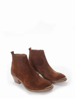 Sale Stivaletto texano tacco 5cm cuoio Donna Texani