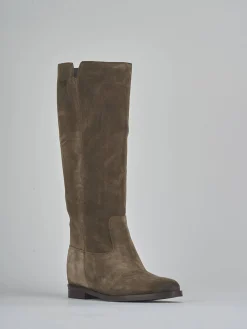 Online Stivali tacco 2cm camoscio Donna Stivali Tacco Basso