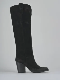 Clearance Stivali tacco 7cm camoscio Donna Stivali Tacco Alto