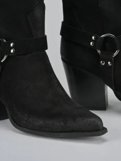 Clearance Stivali tacco 7cm camoscio Donna Stivali Tacco Alto