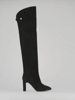 Hot Stivali tacco 9cm camoscio Donna Stivali Tacco Alto