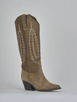 Sale Stivali tacco 6cm camoscio Donna Stivali Tacco Alto