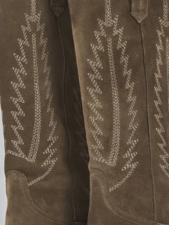 Sale Stivali tacco 6cm camoscio Donna Stivali Tacco Alto