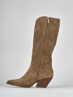 Stivali tacco 7cm camoscio Donna Stivali Tacco Alto