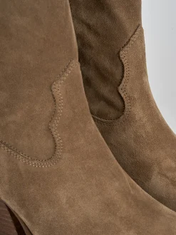 Stivali tacco 7cm camoscio Donna Stivali Tacco Alto