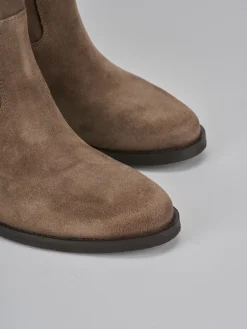 Stivali tacco 2cm camoscio Donna Stivali Tacco Basso