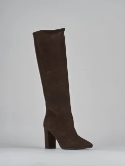 Clearance Stivali tacco 9cm camoscio testa Donna Stivali Tacco Alto