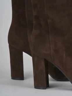 Clearance Stivali tacco 9cm camoscio testa Donna Stivali Tacco Alto