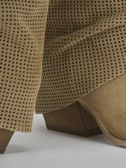 Sale Stivali tacco 7cm camoscio Donna Stivali Tacco Alto