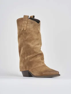 Clearance Stivali tacco 5cm camoscio Donna Stivali Tacco Alto