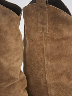 Clearance Stivali tacco 5cm camoscio Donna Stivali Tacco Alto