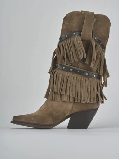 Hot Stivali tacco 9cm camoscio Donna Stivali Tacco Alto